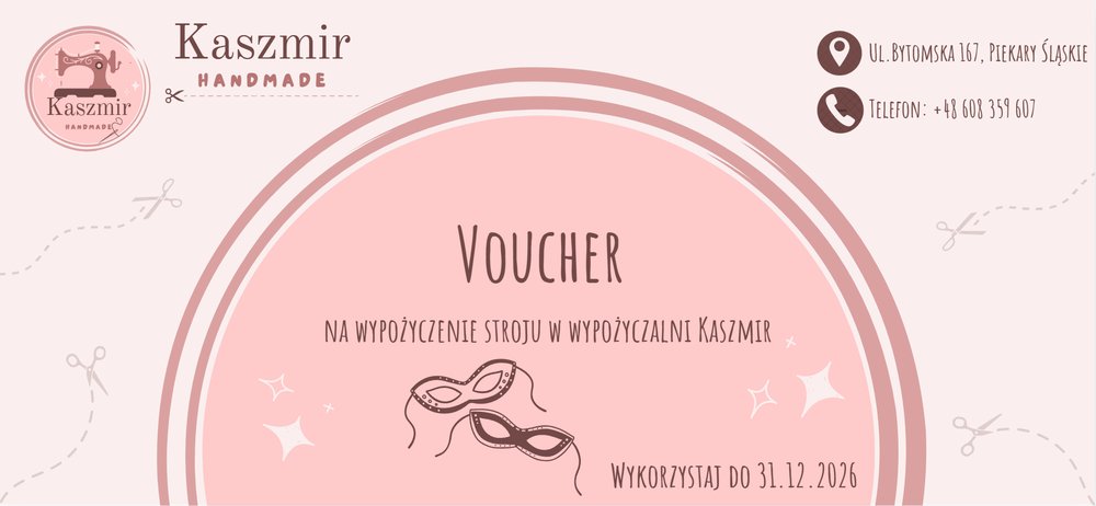Bon podarunkowy Kaszmir na wypożyczenie stroju